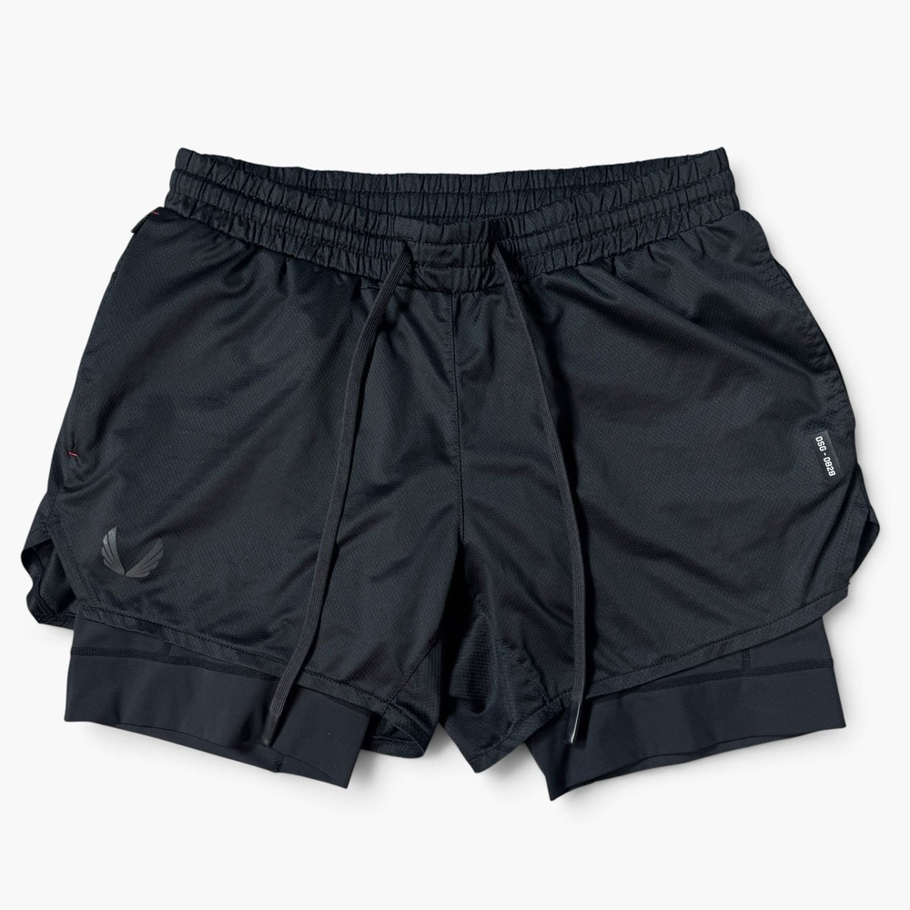 ASRV Aerosilver 5" Liner Short Size L Black Wings Running Training DSG-0828